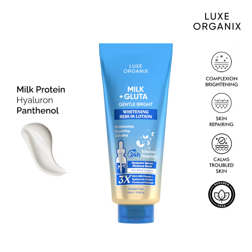 Milk + Gluta Whitening Serum Lotion 350ml