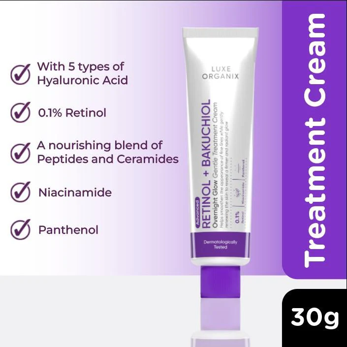 Retinol + Bakuchiol Overnight Glow Gentle Treatment Cream