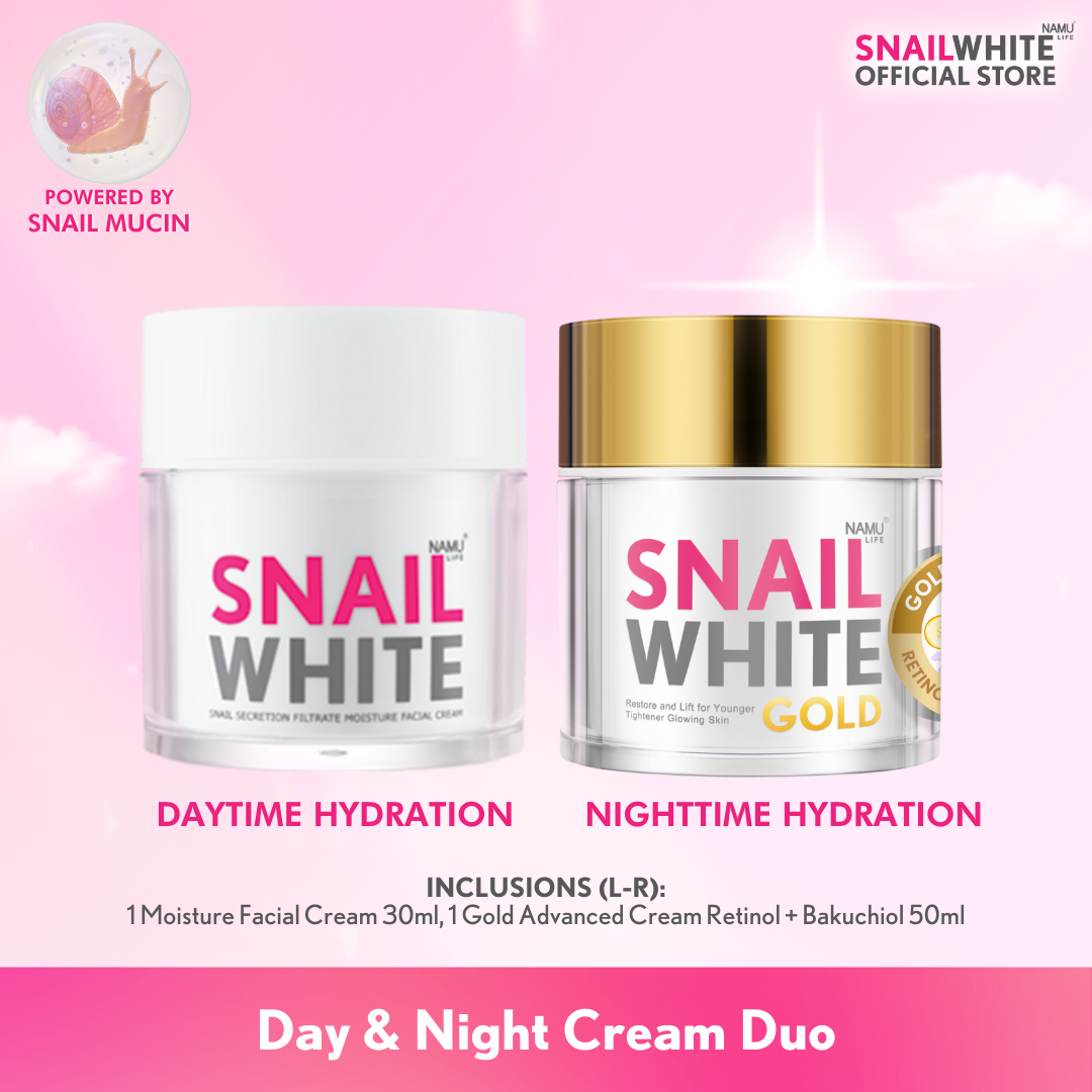 Day and Night Cream Duo (Moisture Facial Cream with Hyaluronic Acid and Gold Cream with Retinol)