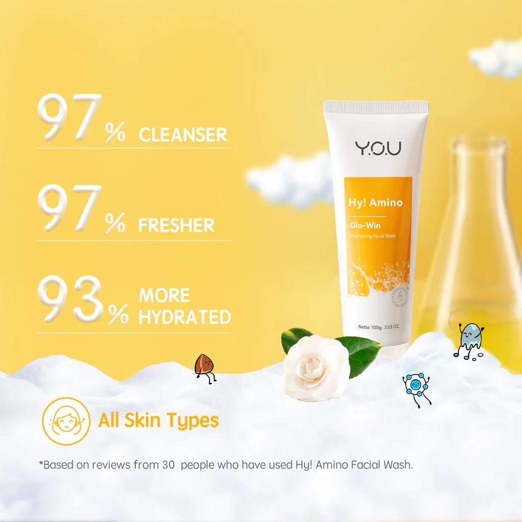 Y.O.U Hy! Amino Glo-Win Brightening Facial Wash 100g