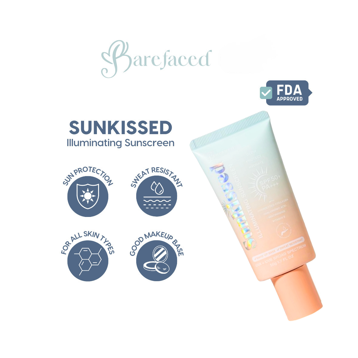 Sunkissed Illuminating Sunscreen SPF50
