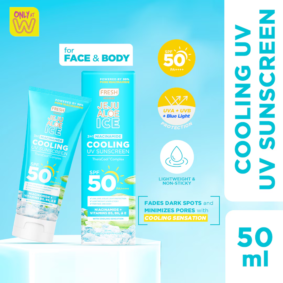 Jeju Aloe Ice 3 in 1 Niacinamide Cooling UV Sunscreen