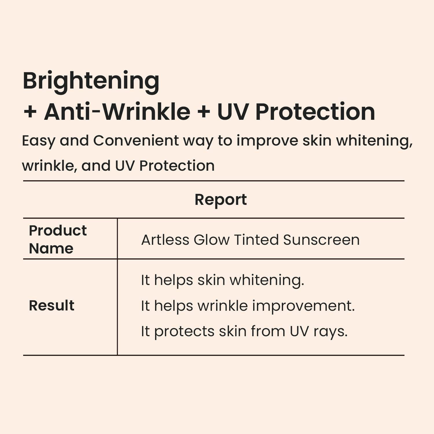 Artless Glow Tinted Sunscreen Shine Beige SPF50+ PA+++