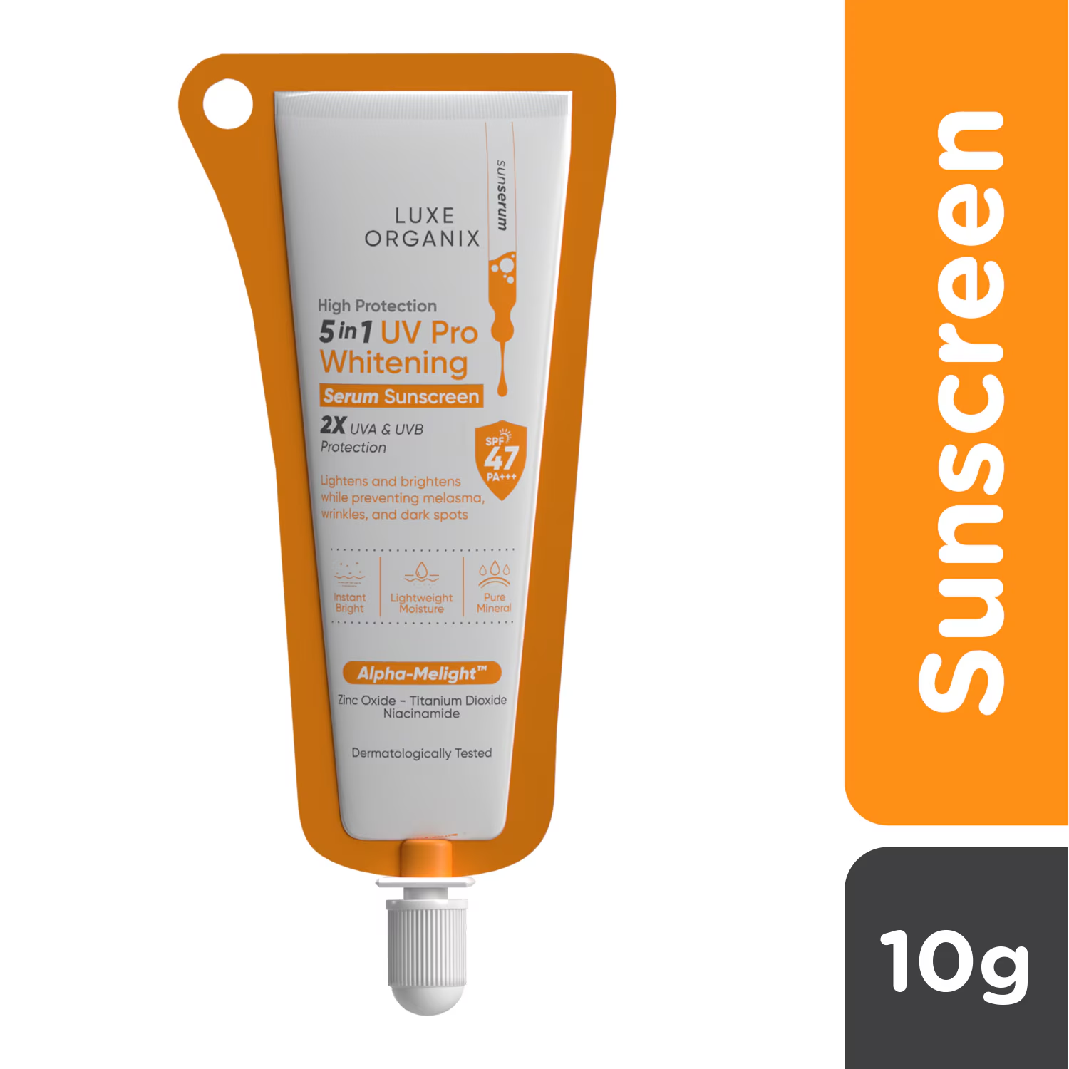 5 in 1 UV Pro Whitening 2x UVA & UVB Serum Sunscreen SPF 47 PA+++ 10mL