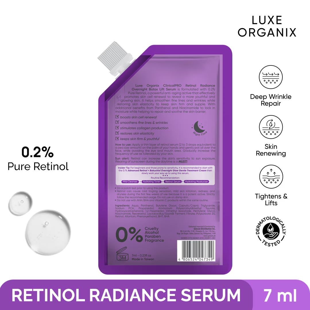 Clinical PRO Retinol Radiance Overnight Botox Lift Serum 7ml
