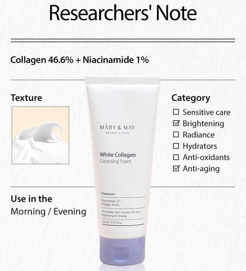 White Collagen cleansing foam 150ml