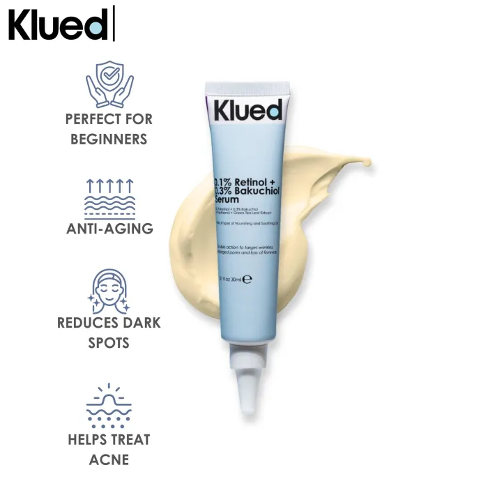 Klued 0.1% Retinol + 0.3% Bakuchiol Serum 30ML