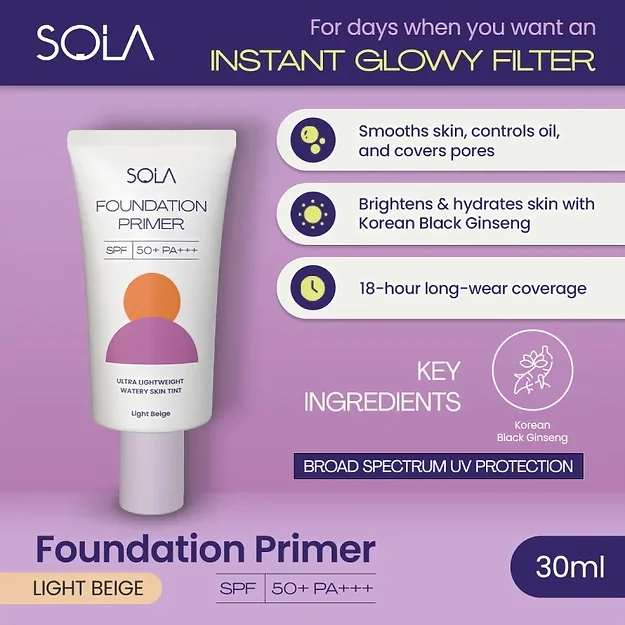 Sola Tinted Sunscreen SPF50PA+++ Light Beige