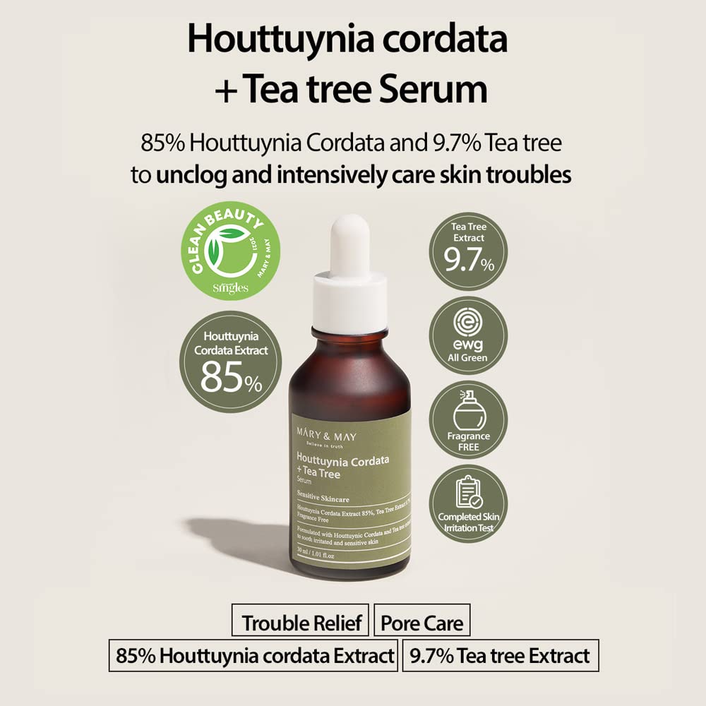 Houttuynia Cordata +Tea Tree Serum 30ml